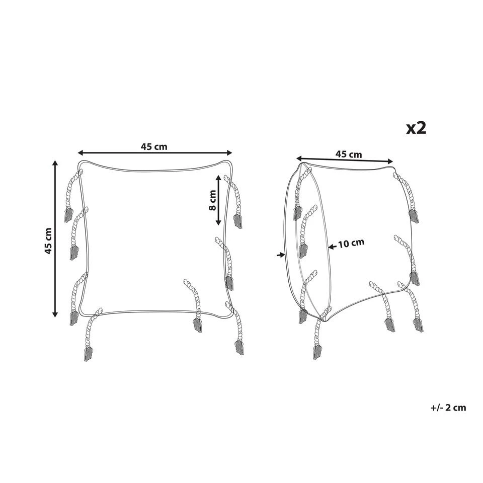 Beliani Sierkussen ENDIVE - Zwart/Wit Katoen Beliani Sierkussen ENDIVE - Zwart/Wit Katoen -Beliani 9c8135cd77e1467995f7b61bba4d0c11