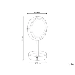 Beliani Make-up Spiegel SAVOIE - Zilver Ijzer, Keramiek, Glas -Beliani 9c8722be565044ddbb370f2fa626fee3 2