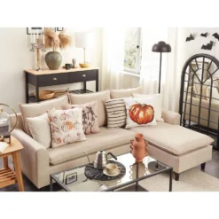 Beliani Sierkussen CUCURBITA - Beige Fluweel 3 Beliani Sierkussen CUCURBITA - Beige Fluweel -Beliani 9d96f3c4bfe14b4ab2c5294545b0bce3 1