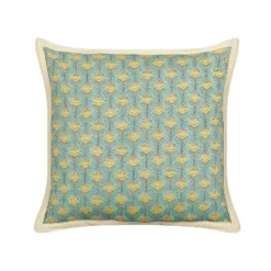 Beliani Sierkussen WAKEGI - Blauw Katoen -Beliani 9e29871e46994e82b7b06f0f868a459c