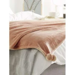 Beliani Plaid TERKE - Bruin Polyester -Beliani a4c44500cd9f4e9d8cc2bf1e89e9264f