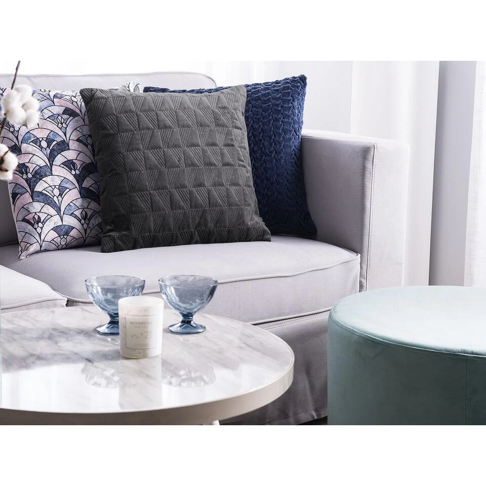 Beliani Sierkussen LALAM - Grijs Katoen Beliani Sierkussen LALAM - Grijs Katoen -Beliani a79c01155ffe4354b28d72aa4b52cde0