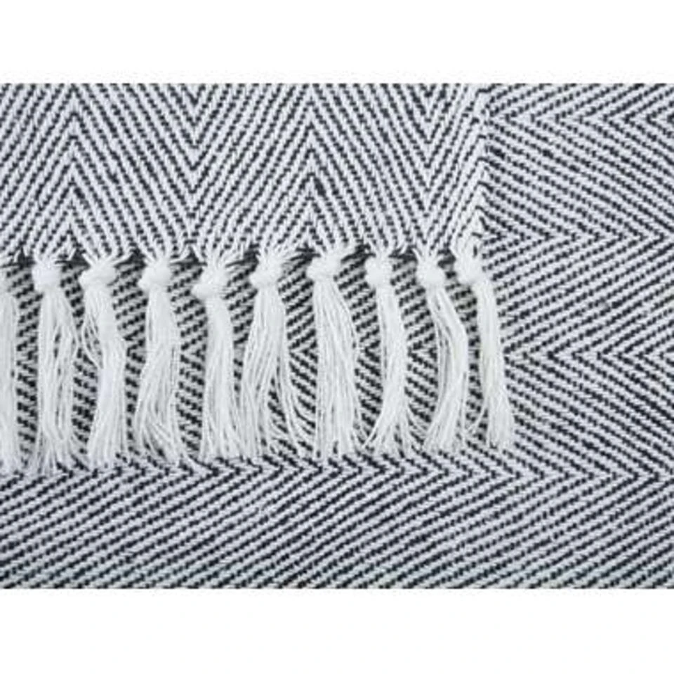 Beliani Plaid TANGIER - Zwart Katoen Beliani Plaid TANGIER - Zwart Katoen -Beliani a97515c61d0c4153a944435d7d8141d0