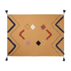 Beliani Plaid SHIMLA - Oranje Katoen 3 Beliani Plaid SHIMLA - Oranje Katoen -Beliani aaefeda1b4824689bd6ce079060716fd