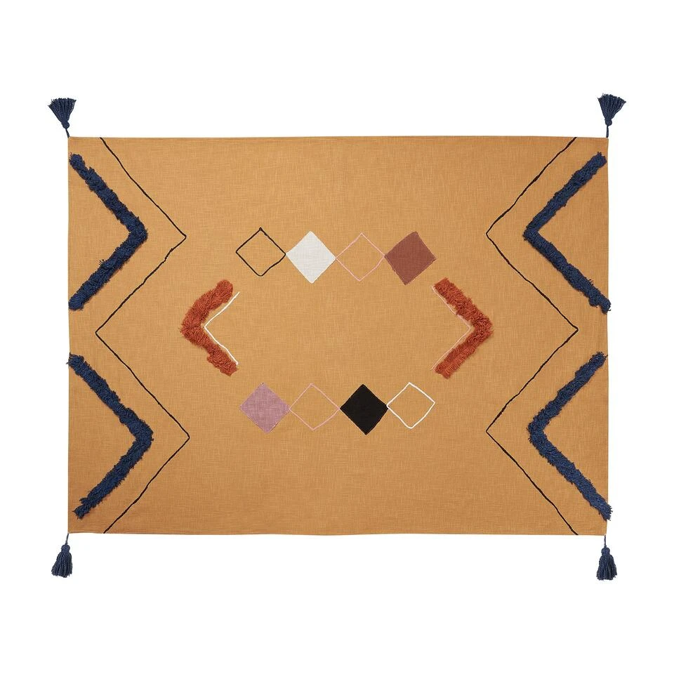 Beliani Plaid SHIMLA - Oranje Katoen Beliani Plaid SHIMLA - Oranje Katoen -Beliani aaefeda1b4824689bd6ce079060716fd