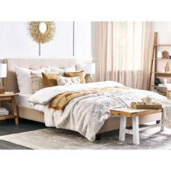 Beliani Plaid CHAAB - Wit Polyester -Beliani ad96d0fd443d4499ad5da40289d8506c