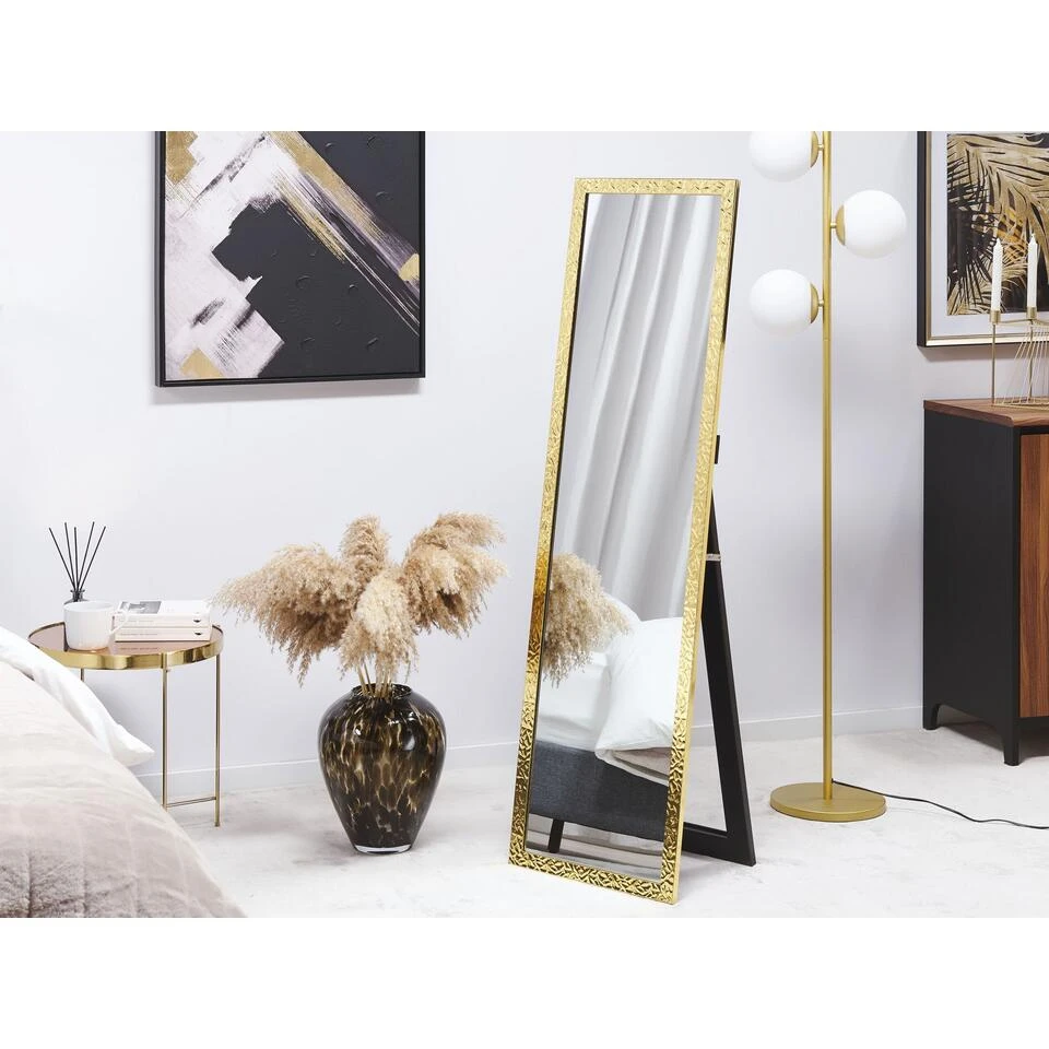 Beliani Staande Spiegel BRECEY - Goud Synthetisch Materiaal Beliani Staande Spiegel BRECEY - Goud Synthetisch Materiaal -Beliani af9c8029a43643e5b0a8049d3b475f8a