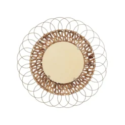 Beliani Wandspiegel PAMOL - Natuurlijk Waterhyacinth -Beliani afc053b5d14e41c48d83093eb34ed2bf