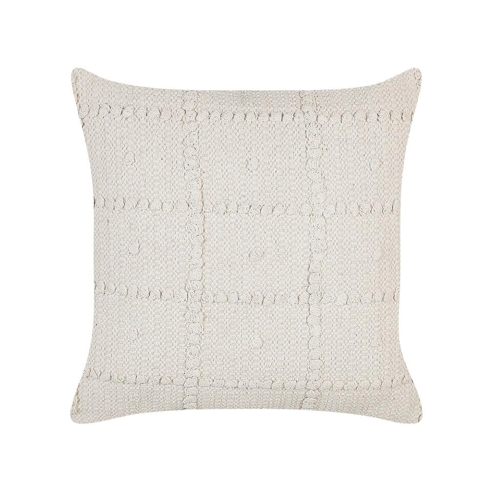 Beliani Sierkussen IXORA - Beige Katoen Beliani Sierkussen IXORA - Beige Katoen -Beliani b0df9efbb1004e3c8eb716f025df04ef