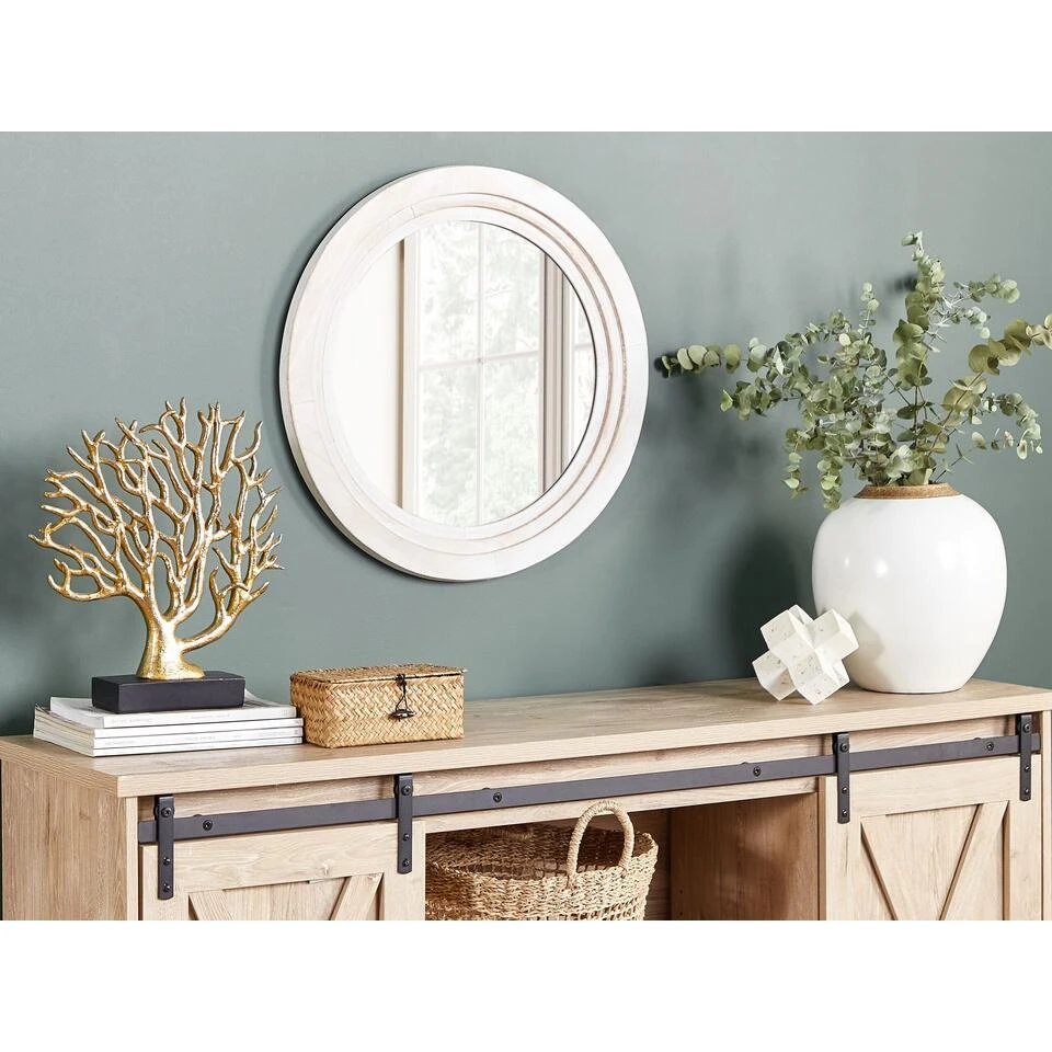 Beliani Decoratieve Spiegel DELICIAS - Wit Mdf, Glas Beliani Decoratieve Spiegel DELICIAS - Wit Mdf, Glas -Beliani b0fe422714c947fca4d8f9c3a0e0b9bd