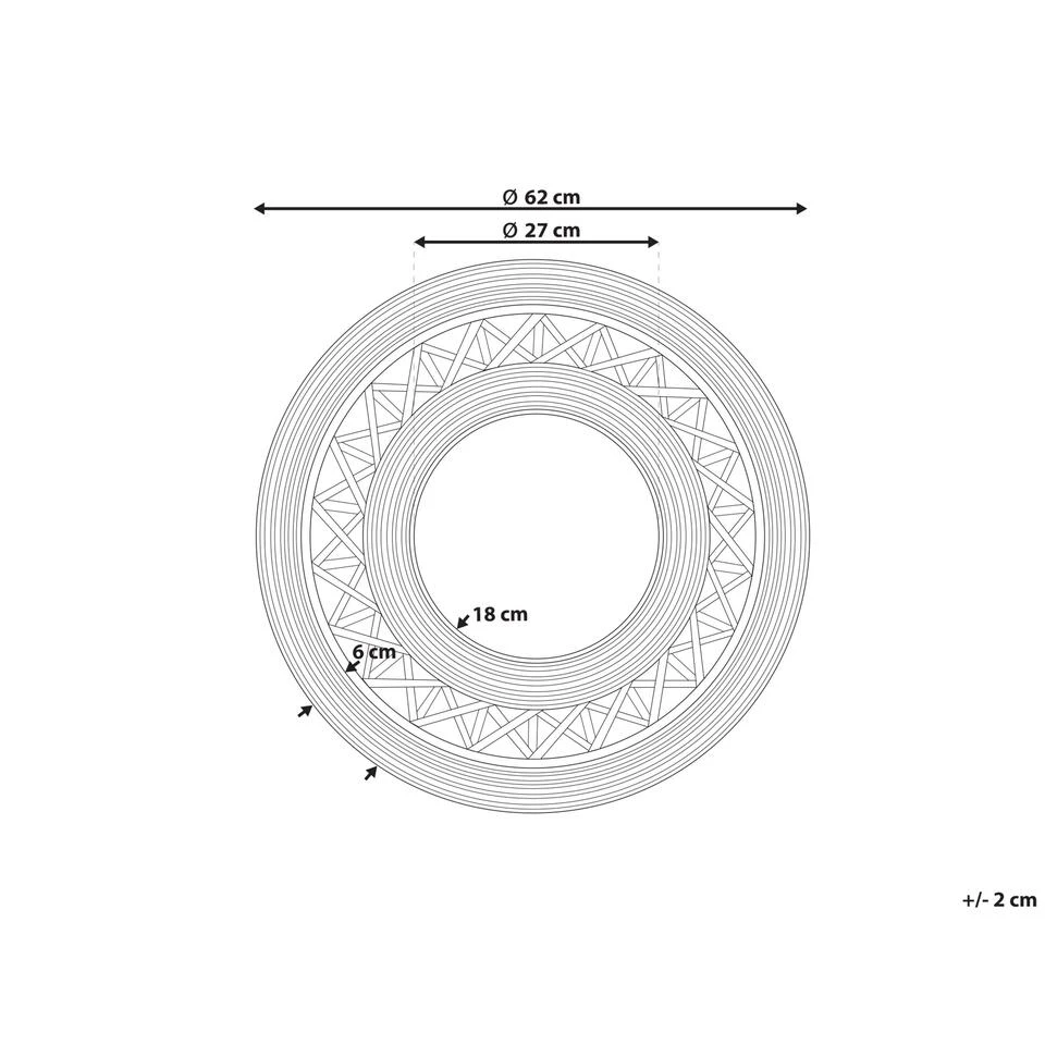 Beliani Wandspiegel CACOMA - Bruin Bamboehout Beliani Wandspiegel CACOMA - Bruin Bamboehout -Beliani b51bace6d8c643549b34c097fb5212d8