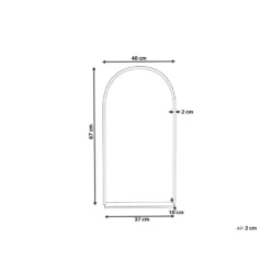 Beliani Wandspiegel DOMME - Zilver Glas -Beliani b6ec806faa1f4ab6aa84a076d1762872