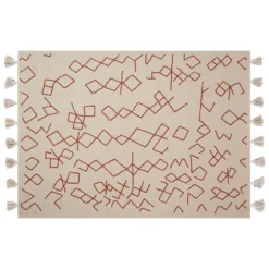 Beliani Plaid BHIWANI - Beige Katoen -Beliani b81f6b7fac9143b7aceef6b7e94ddb75