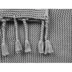 Beliani Plaid NAZILLI - Grijs Katoen -Beliani b83b2b8b1352414484f184ecd8cd112b