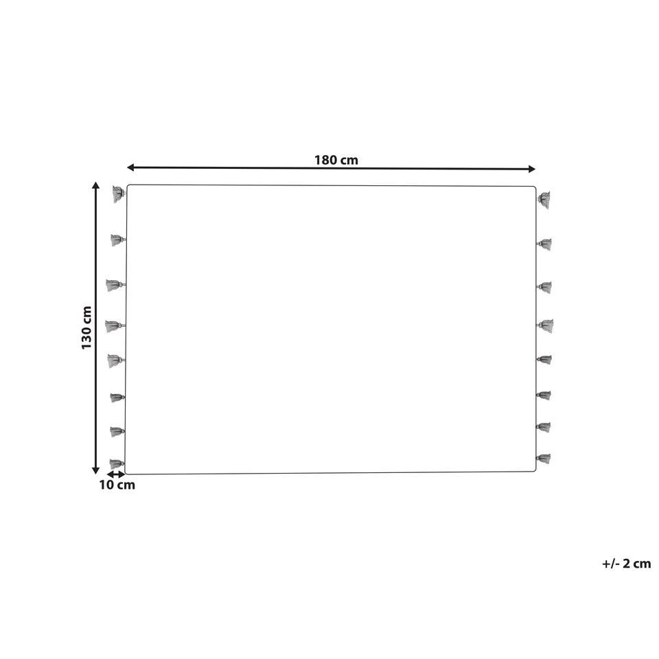 Beliani Plaid UNNAO - Wit Katoen Beliani Plaid UNNAO - Wit Katoen -Beliani ba0cc50d72084c1798f34564c89bc4c0