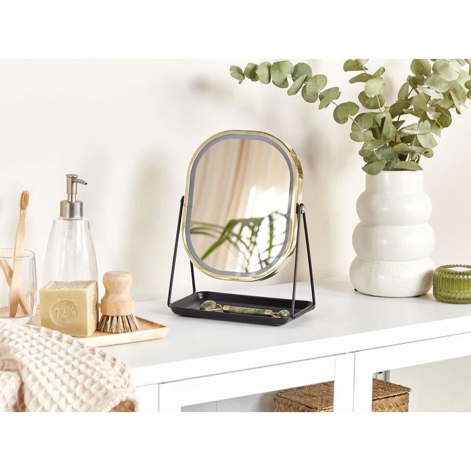 Beliani Make-up Spiegel DORDOGNE - Goud Metaal Beliani Make-up Spiegel DORDOGNE - Goud Metaal -Beliani bd89c4d713a04730ab0a6feda1e3bbb9