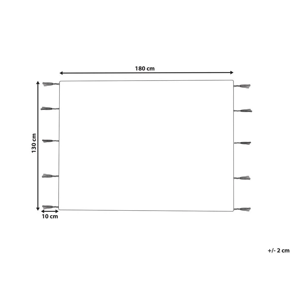 Beliani Plaid DEOGHAR - Beige Katoen Beliani Plaid DEOGHAR - Beige Katoen -Beliani bda6f59726b24c3a850e1a2bcc679a61