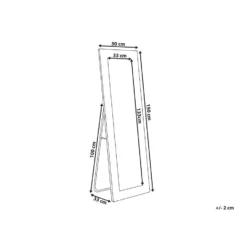 Beliani Staande Spiegel ANSOUIS - Grijs Fluweel 2 Beliani Staande Spiegel ANSOUIS - Grijs Fluweel -Beliani beab5194afd24fc4bb9350ff92c66562 4
