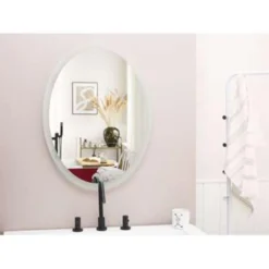 Beliani Badkamerspiegel VIRIAT - Zilver Glas -Beliani c18451f696f04a24a4a834eddfacdeef