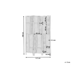 Beliani Kamerscherm LAMEZIA - Natuurlijk Rotan -Beliani c18bfc6bfbbc49e99cd2f3f0fefcdf81