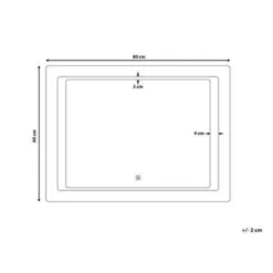 Beliani Badkamerspiegel WASSY - Zilver Glas -Beliani c476cfdcb1644386b9fd33ed329f46f6