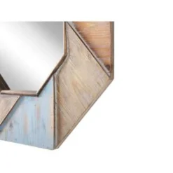 Beliani Wandspiegel MIRIO - Donkere Houtkleur Dennenhout -Beliani c50a6f3284084f99ad1d57264c4c38b6