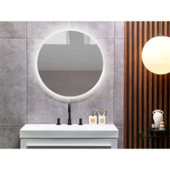 Beliani Badkamerspiegel DEAUVILLE - Zilver Glas 3 Beliani Badkamerspiegel DEAUVILLE - Zilver Glas -Beliani c5b150010b9f4fee8ccc66c2d4cb6953