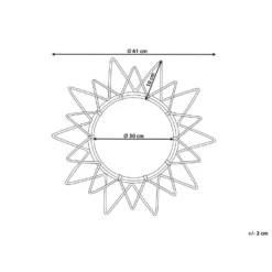 Beliani Wandspiegel AROEK - Zwart Rotan, Glas 2 Beliani Wandspiegel AROEK - Zwart Rotan, Glas -Beliani c6db8cd6eca44669a944b5b3f0f04bb5