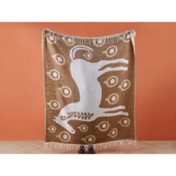 Beliani Plaid SIDDHA - Bruin Acryl -Beliani c7d4572fbceb4ed697bafd9cb4f45745