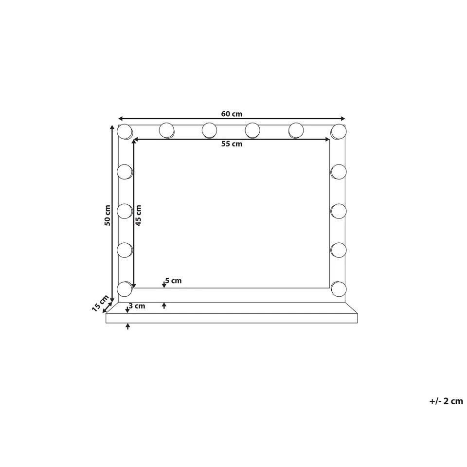Beliani Make-up Spiegel BEAUVOIR - Zwart Ijzer Beliani Make-up Spiegel BEAUVOIR - Zwart Ijzer -Beliani cc67d538f0cf418e92fb4aa8c63e5864