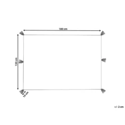 Beliani Plaid MUNGER - Multicolor Katoen -Beliani d22672f0186041e188506b48267bd2bf