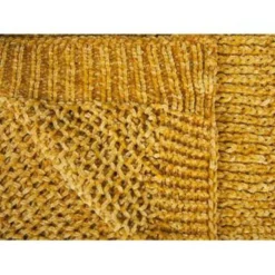 Beliani Plaid HAIFA - Geel Polyester -Beliani d3da6eb5870d45e79f75c9325fe0760d