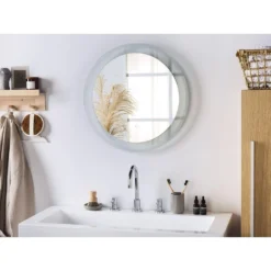 Beliani Badkamerspiegel BRINAY - Zilver Glas 3 Beliani Badkamerspiegel BRINAY - Zilver Glas -Beliani d6d9d7d552534391a8904b5cbe42058c