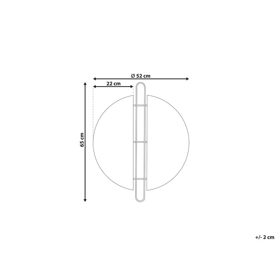 Beliani Wandspiegel ATTIN - Goud Ijzer Beliani Wandspiegel ATTIN - Goud Ijzer -Beliani d78e13db7a6849e89d4eeb0da565cd19