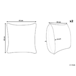 Beliani Sierkussen WOODI - Wit Katoen -Beliani dbaafb8a98864043b1a9a3b9d60c7c69 8