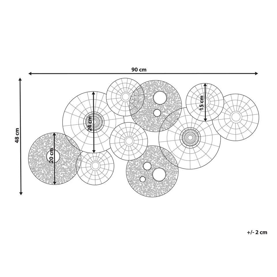 Beliani Wanddecoratie HASSIUM - Blauw Metaal Beliani Wanddecoratie HASSIUM - Blauw Metaal -Beliani dea3232d22314283a5c483797bc945b4