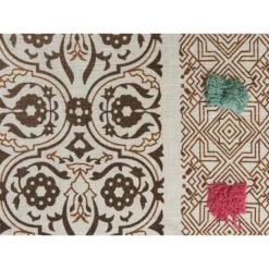 Beliani Plaid CHINSURAH - Bruin Katoen -Beliani e1d79a161e844561aec5f5881950bc3d