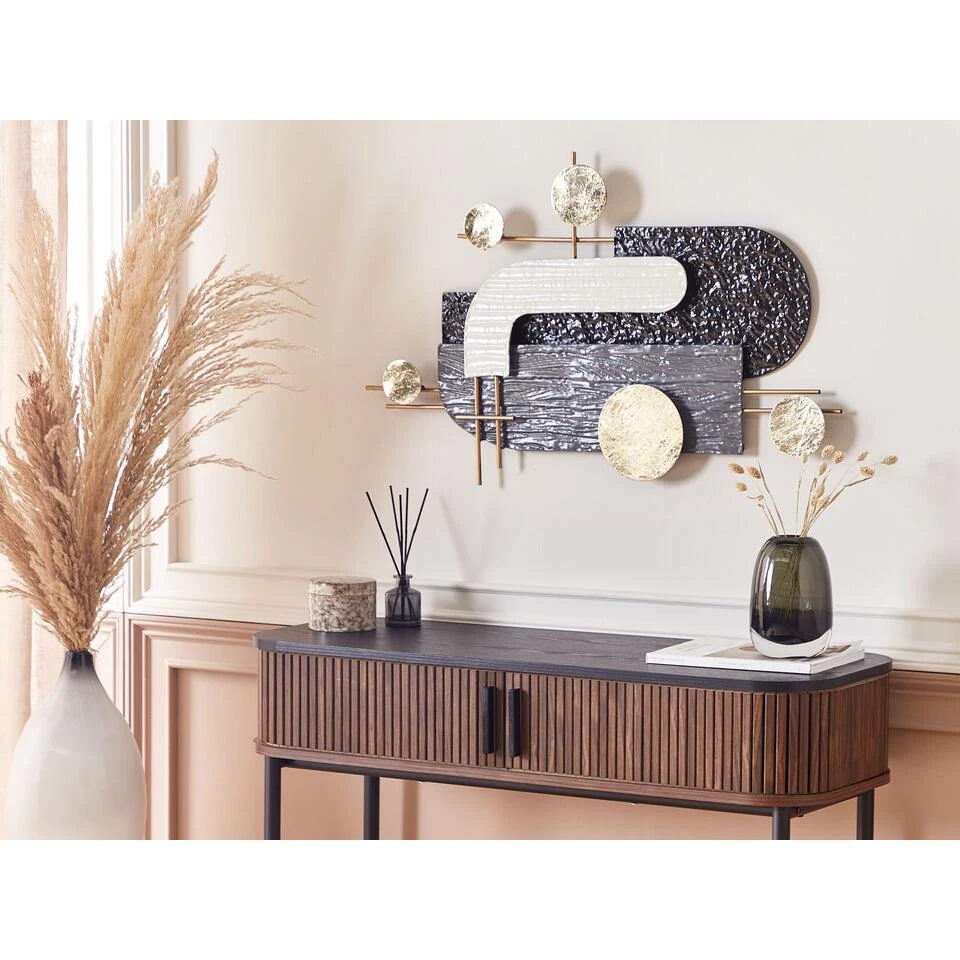 Beliani Wanddecoratie LUTETIUM - Zwart Ijzer Beliani Wanddecoratie LUTETIUM - Zwart Ijzer -Beliani e499ea44b6fd48e5a52afbb7d2c097c0