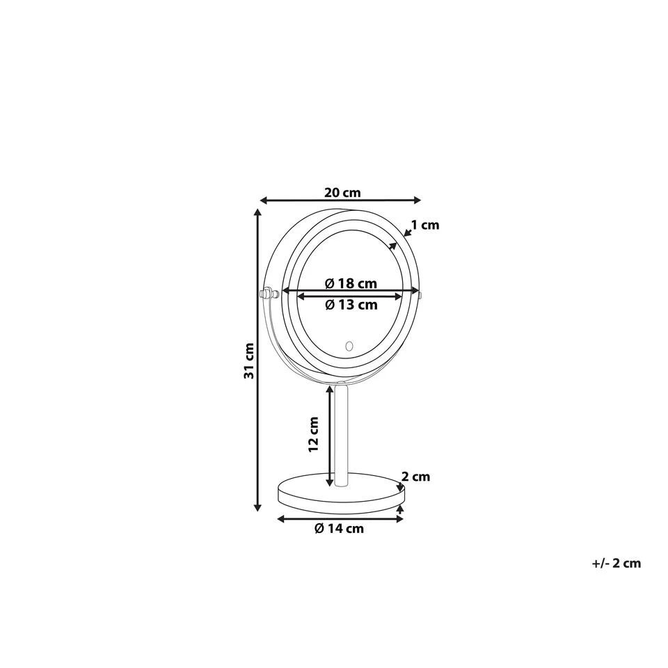 Beliani Make-up Spiegel VERDUN - Zilver Metaal Beliani Make-up Spiegel VERDUN - Zilver Metaal -Beliani e79c143efbbc4196a117e4c4e24581f7