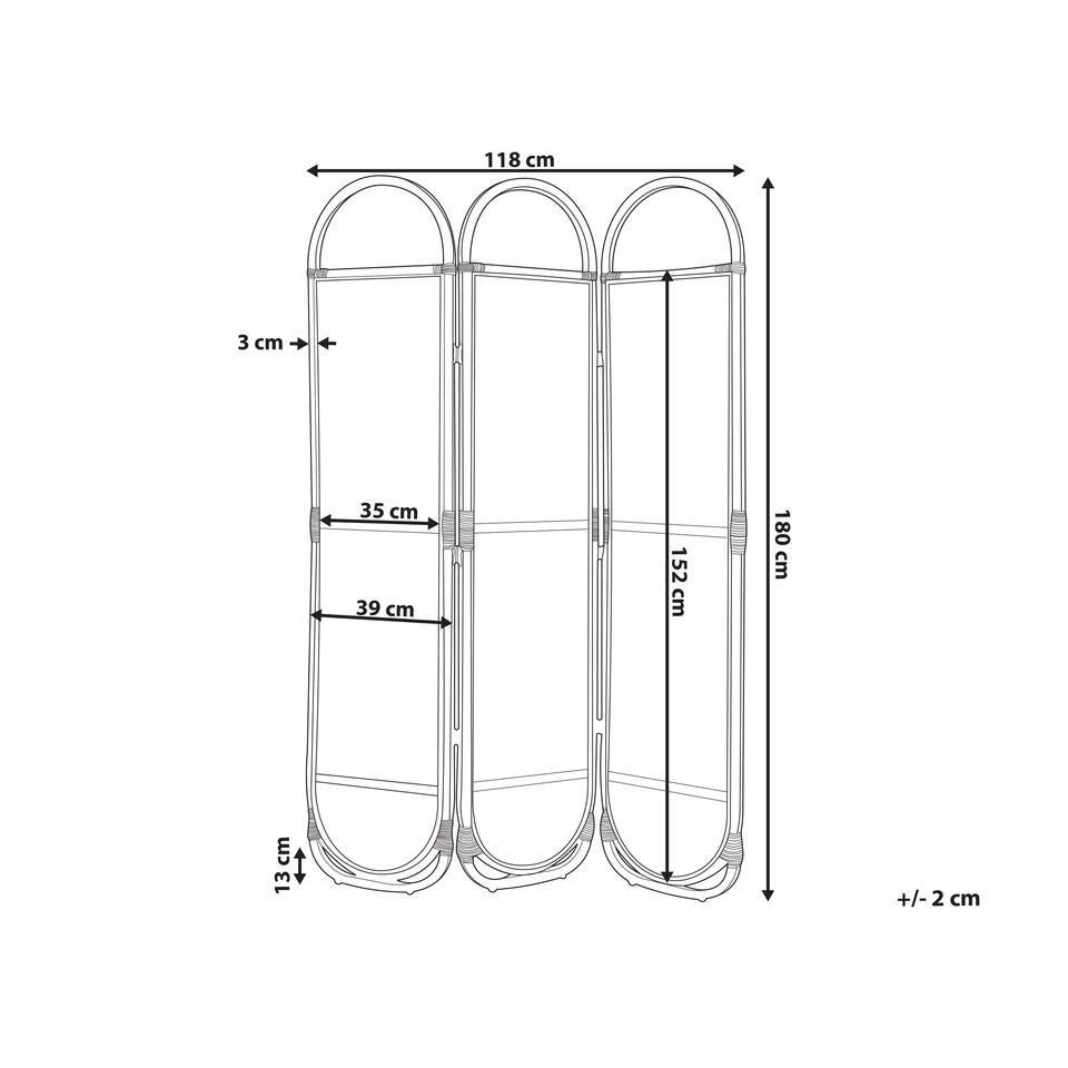 Beliani Kamerscherm CORTONA - Natuurlijk Rotan Beliani Kamerscherm CORTONA - Natuurlijk Rotan -Beliani e82ceedca18142e793489ef5014be4de