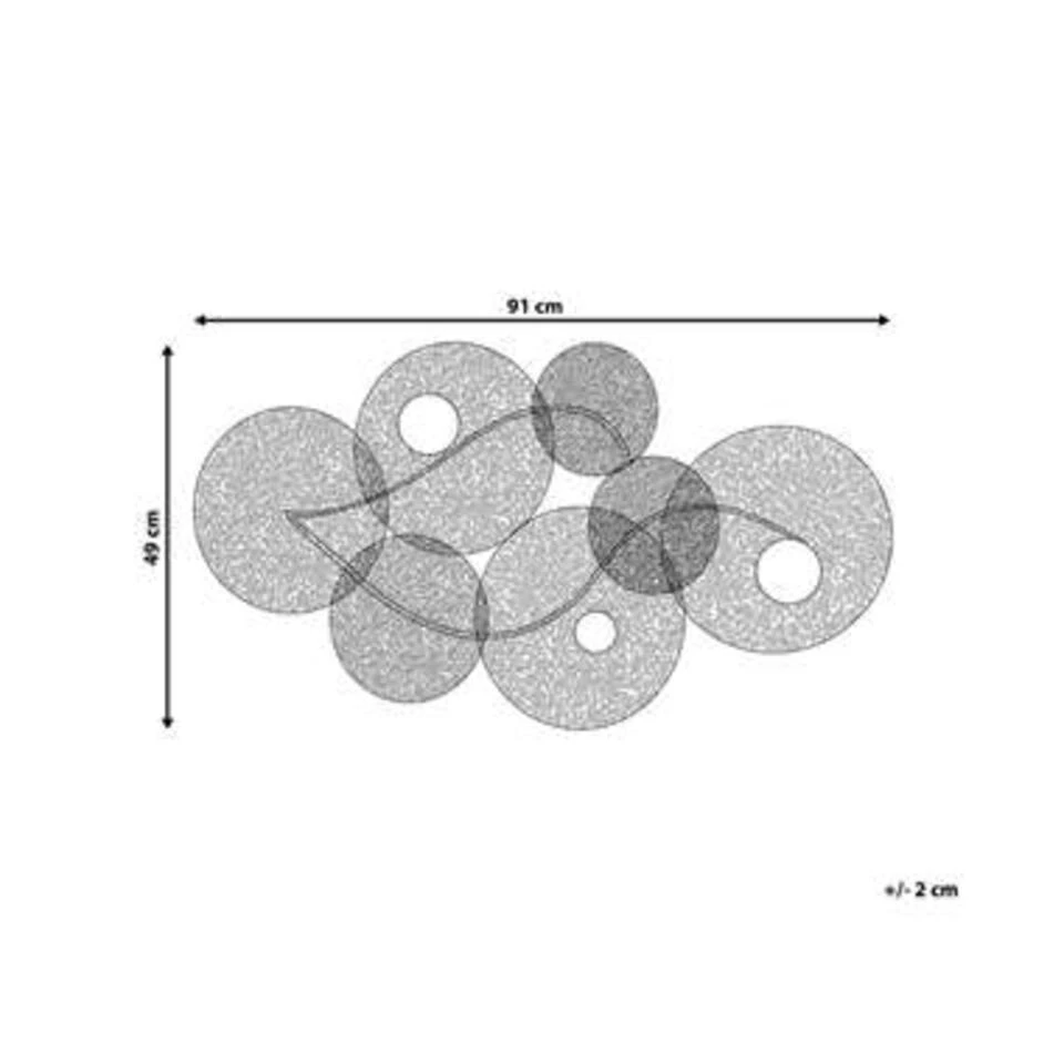 Beliani Wanddecoratie POLONIUM - Multicolor Metaal Beliani Wanddecoratie POLONIUM - Multicolor Metaal -Beliani e9e308739b5848fab722559965b9e924
