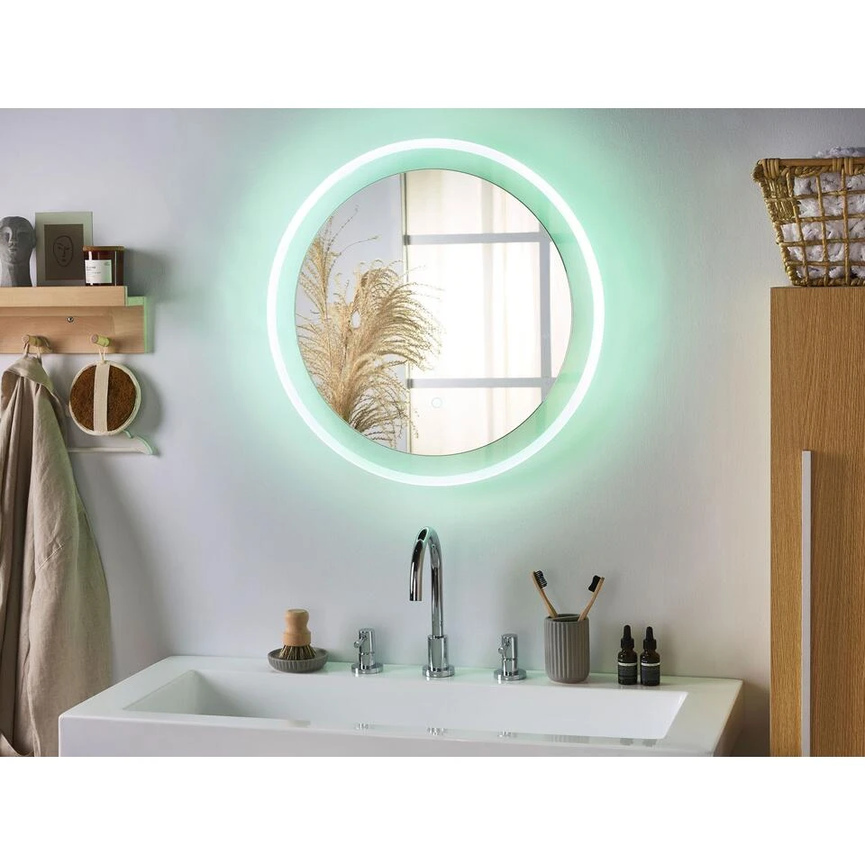 Beliani Badkamerspiegel BRINAY - Zilver Glas Beliani Badkamerspiegel BRINAY - Zilver Glas -Beliani efea14710bfb461ea7f8a913008cf2ff