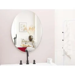 Beliani Badkamerspiegel MAZILLE - Zilver Glas -Beliani f1cea3d9a80640cea8e5bdba8878012f