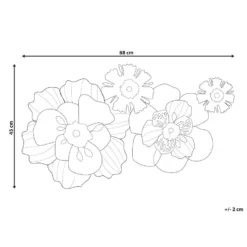 Beliani Wanddecoratie SCANDIUM - Rood Ijzer -Beliani f27c6514f43f446db92edf03e3855fed