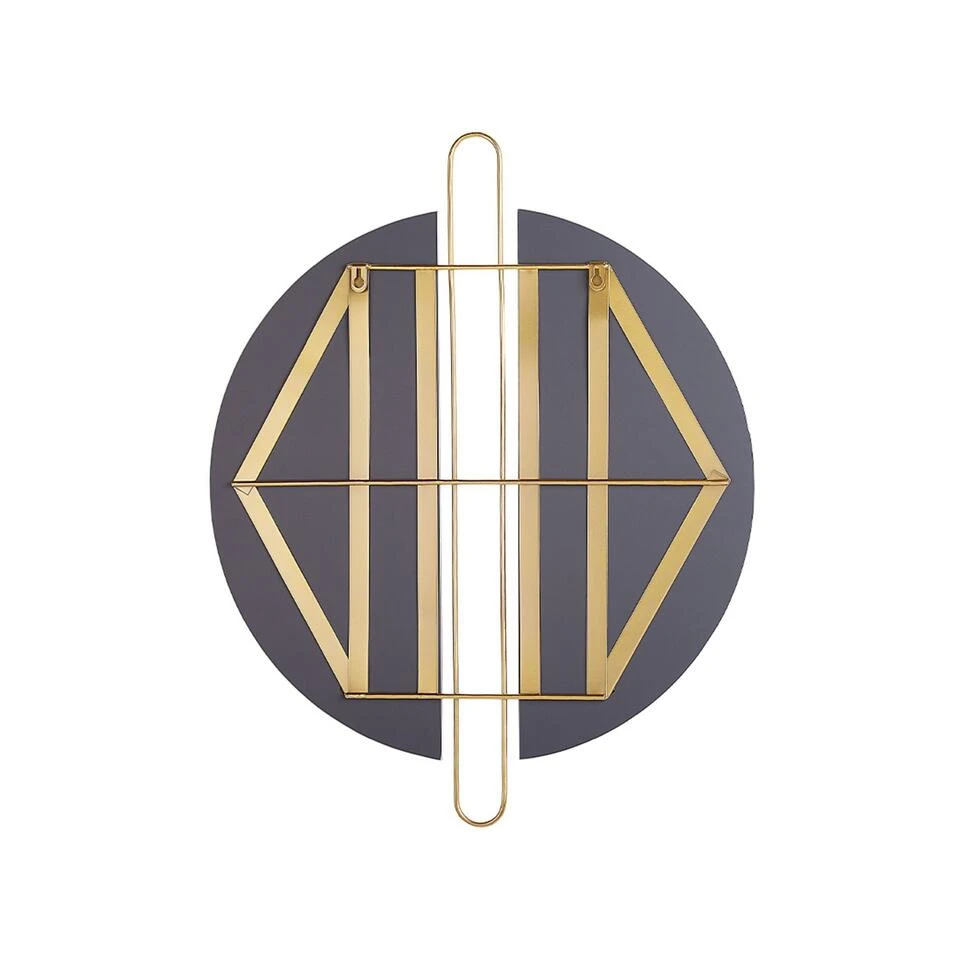 Beliani Wandspiegel ATTIN - Goud Ijzer Beliani Wandspiegel ATTIN - Goud Ijzer -Beliani f7f44ed63c3849cdbf174cca48d30167