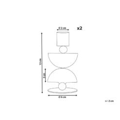 Beliani Kandelaar DAPHINI - Geel Ijzer -Beliani f845d7f94a944b259d3bdf841cbddcb8 1