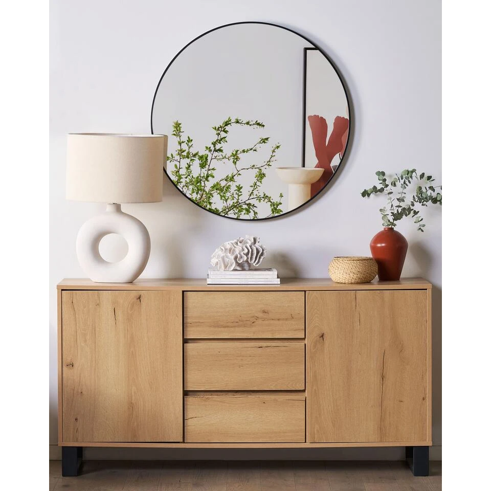 Beliani Wandspiegel ANNEMASSE - Zwart Glas Beliani Wandspiegel ANNEMASSE - Zwart Glas -Beliani f88f4ff9e3704d6e9445356997d3d25a