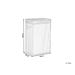 Beliani Mand KALUTARA - Wit Bamboehout 2 Beliani Mand KALUTARA - Wit Bamboehout -Beliani fa6141aeb1ad4e468c182386689c6736