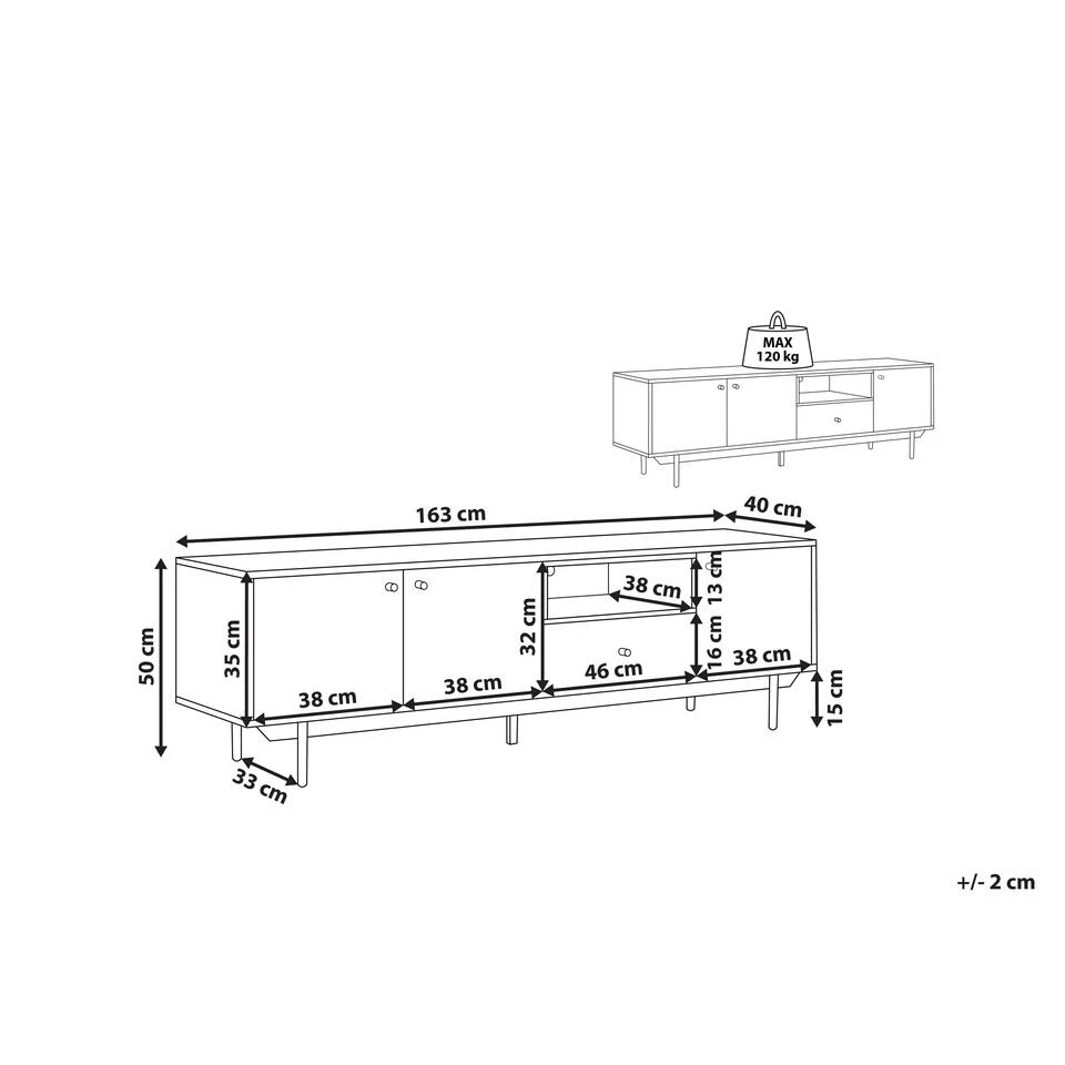 Beliani TV-kast ITACA - Lichte Houtkleur Vezelplaat Beliani TV-kast ITACA - Lichte Houtkleur Vezelplaat -Beliani faa5ad19be324e539be3176bab199837