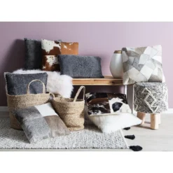 Beliani Sierkussen LALAM - Grijs Katoen 3 Beliani Sierkussen LALAM - Grijs Katoen -Beliani fe33208d9c444533bf52c1baa44d5774